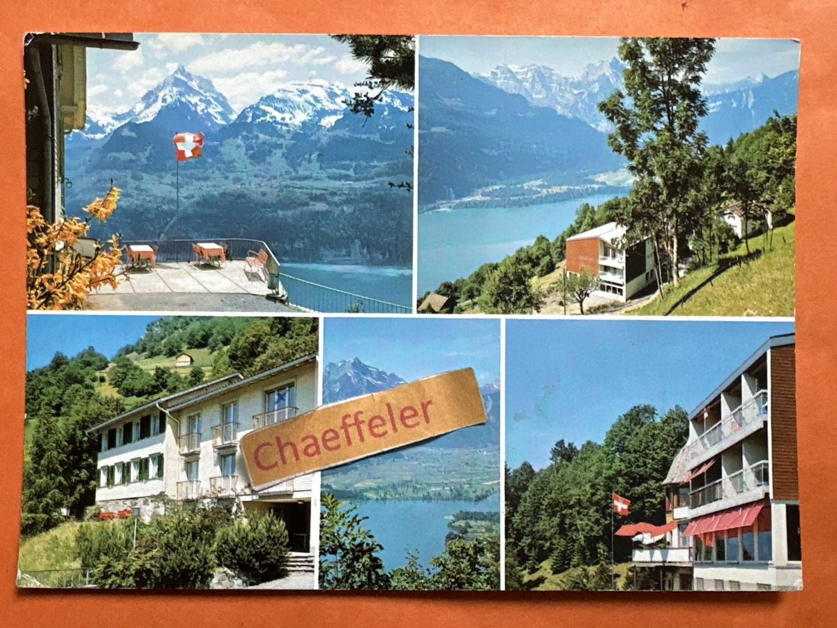 Cartoline postali:  1969 Kurhaus Bellevue, Amden.  – Usato da Zürich venduto da Chaeffeler