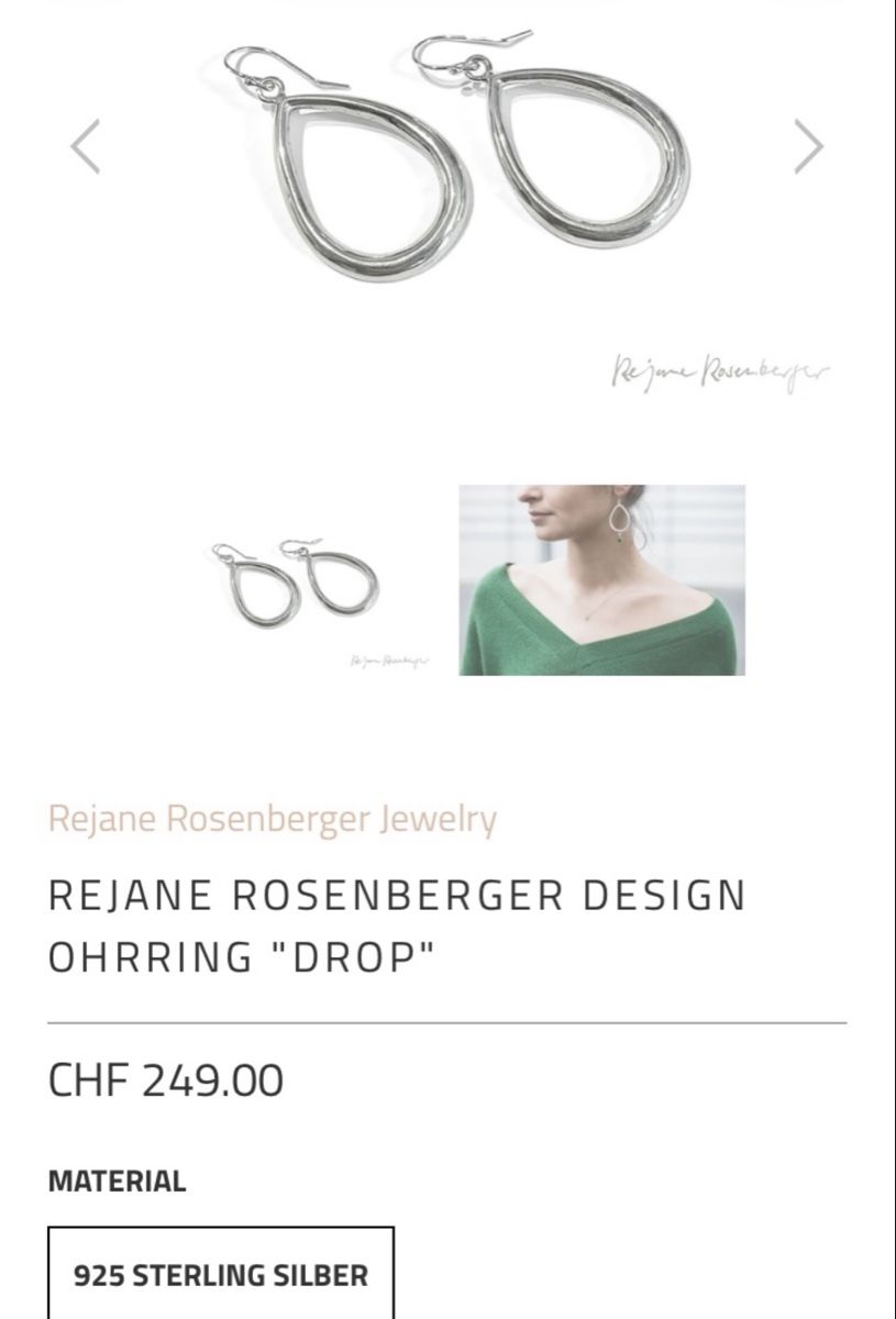 Orecchini pendenti & Orecchini a lobo: Rejane Rosenberger Ohrringe silber – Usato da Hindelbank venduto da Surlie 3