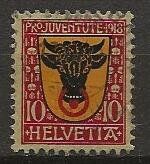 PRO JUVENTUTE 1918 10 Rp. Wappen Uri