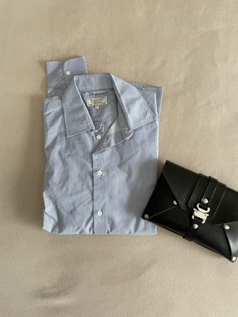 Chemisette Alcott & Co. Premium rayée bleue, taille S