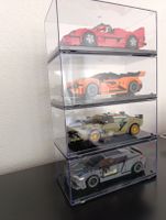 4 Race Cars mit Vitrine von Mouldking mit Lego kompatibel