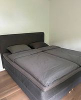 IKEA DUNVIK Boxspringbett 180×200 cm  dunkelgrau