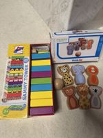 2 Holzspielzeuge für Kinder – Balancierturm & Kegelspiel