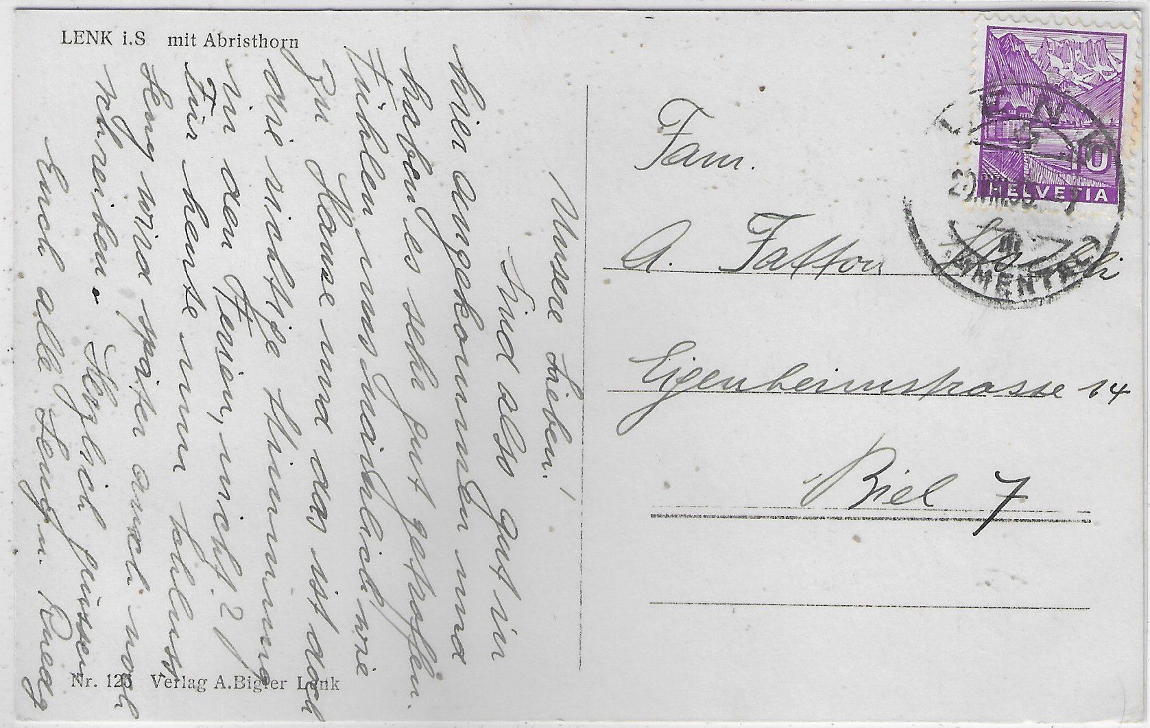 Cartes postales: Lenk i.S. mit Abristhorn – D'occasion à Ettingen par Kartenplanet 1