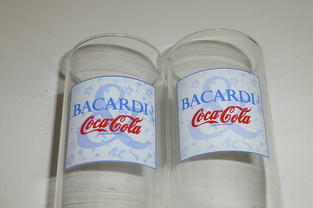 Coca-Cola Bicchieri: Trinkglas Bacardi Cola Glas – Usato da Reinach BL venduto da Spider63 3