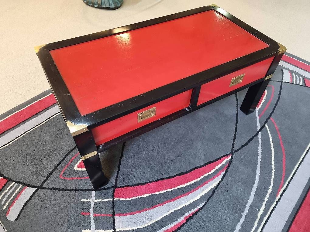 Tavoli: Table basse en bois massif. Deux tiroirs – Nuovo e nell'imballaggio originale da Lausanne venduto da casa56 2