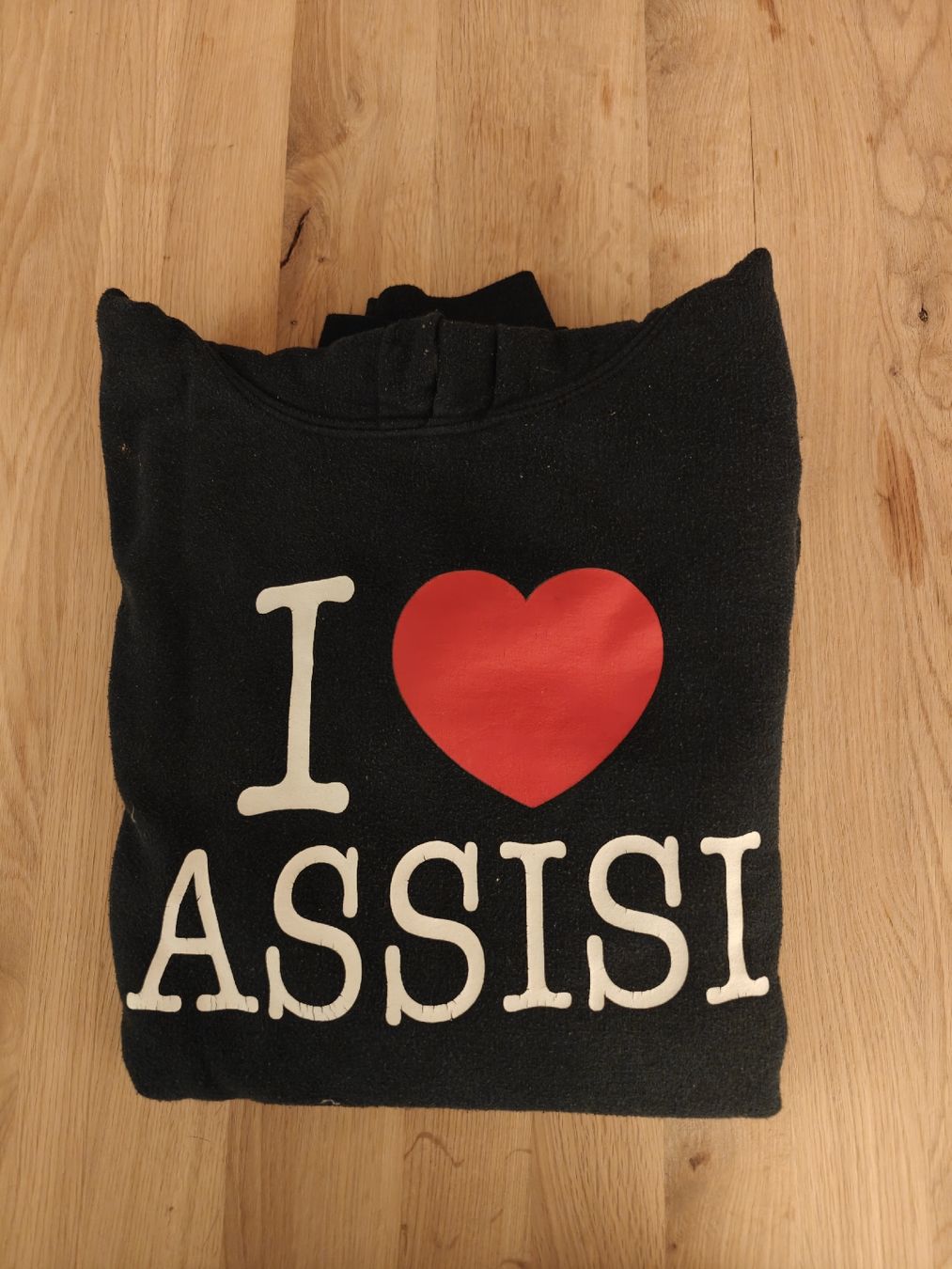 Pulls & Sweat-shirts: Schwarzer Kapuzenpullover I Love Assisi – D'occasion à Forst par Ramonnoel 1