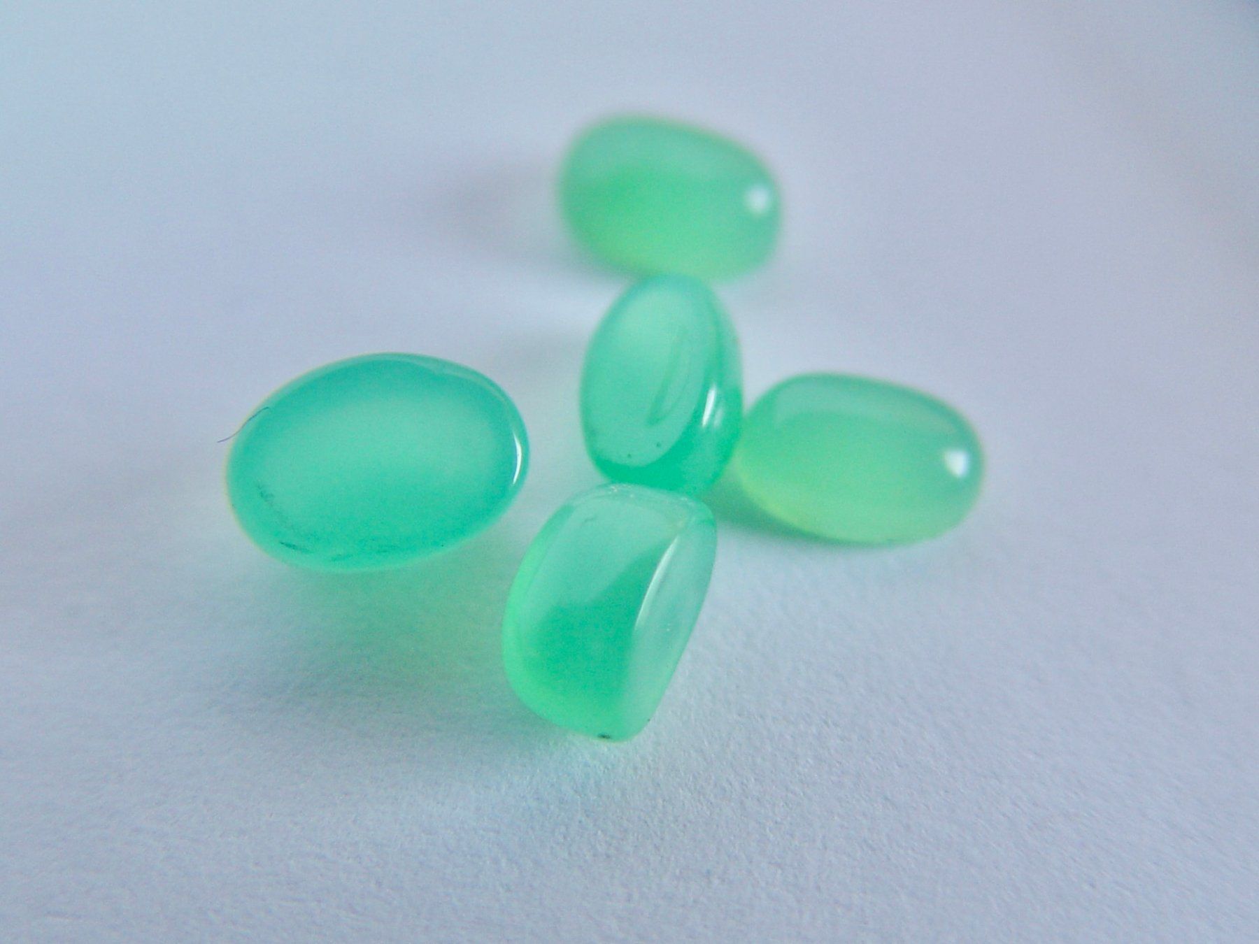 Edelsteine: 5 Chrysopras Cabochons – Gebraucht aus Henggart von elsternwerk 2