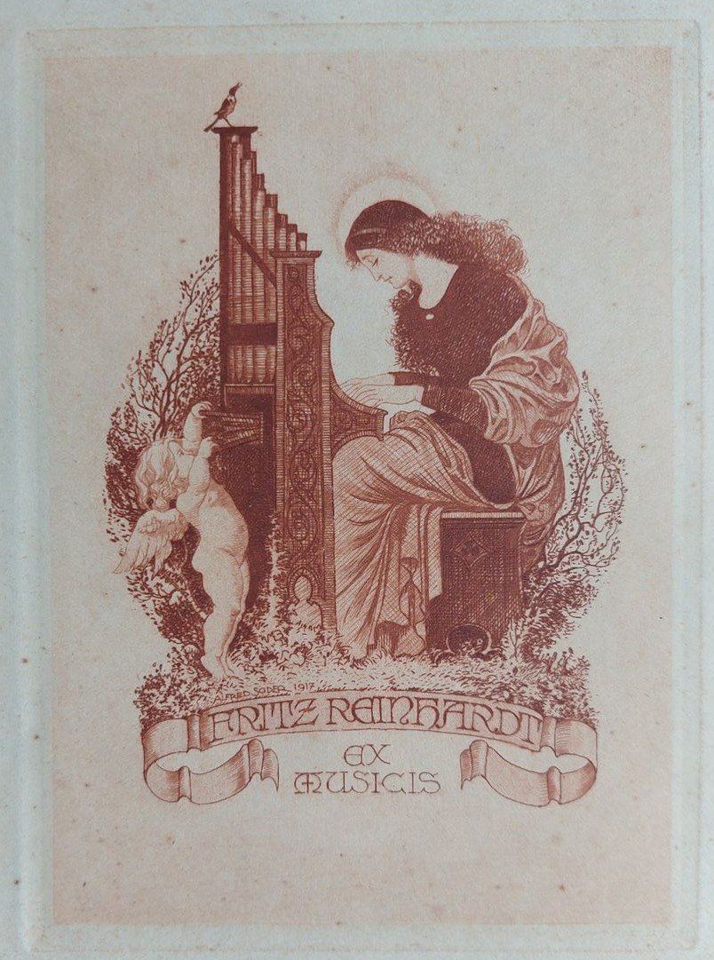 Gemälde: Exlibris Alfred Soder - Original Radierung 1917 – Gebraucht aus Obfelden von Exlibris-Art