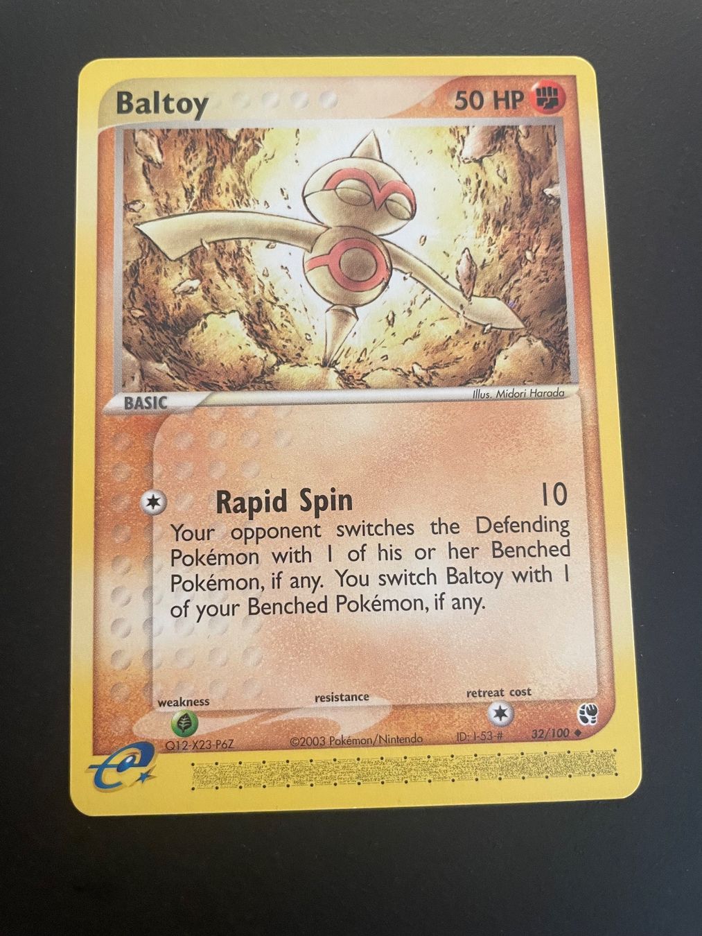 Pokémon Carte collezionabili: Baltoy 32/100 Ex Sandstorm – Usato da Zürich venduto da pokemon_cards