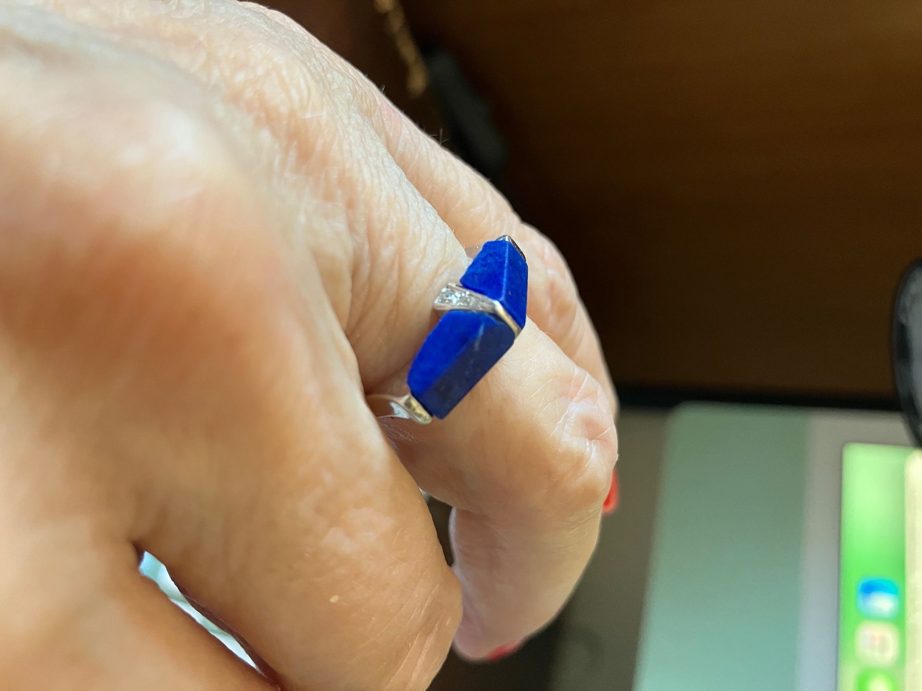 Ringe: Anello oro 18 kt e lapislazuli – Gebraucht aus Rancate von FiorAngela011