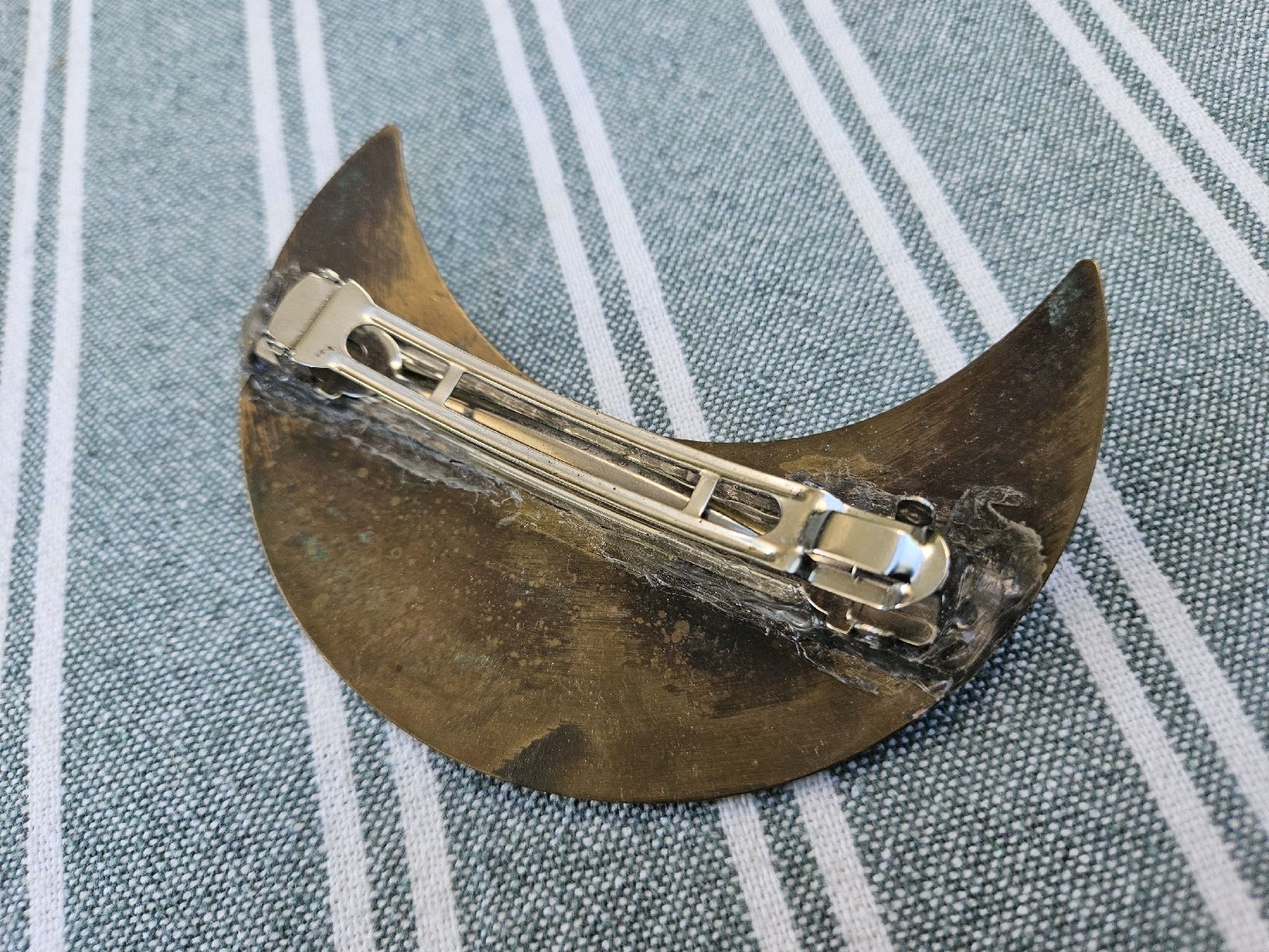 Haarschmuck: Haarspange Mondsichel türkis/messing – Gebraucht aus Wettingen von Sk8ertomda 2