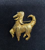 Brosche Afghanischer Windhund, nummeriert, 60er