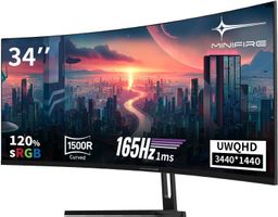 34 Zoll UWQHD Curved Gaming Monitor 165Hz 3440x1440 1500R