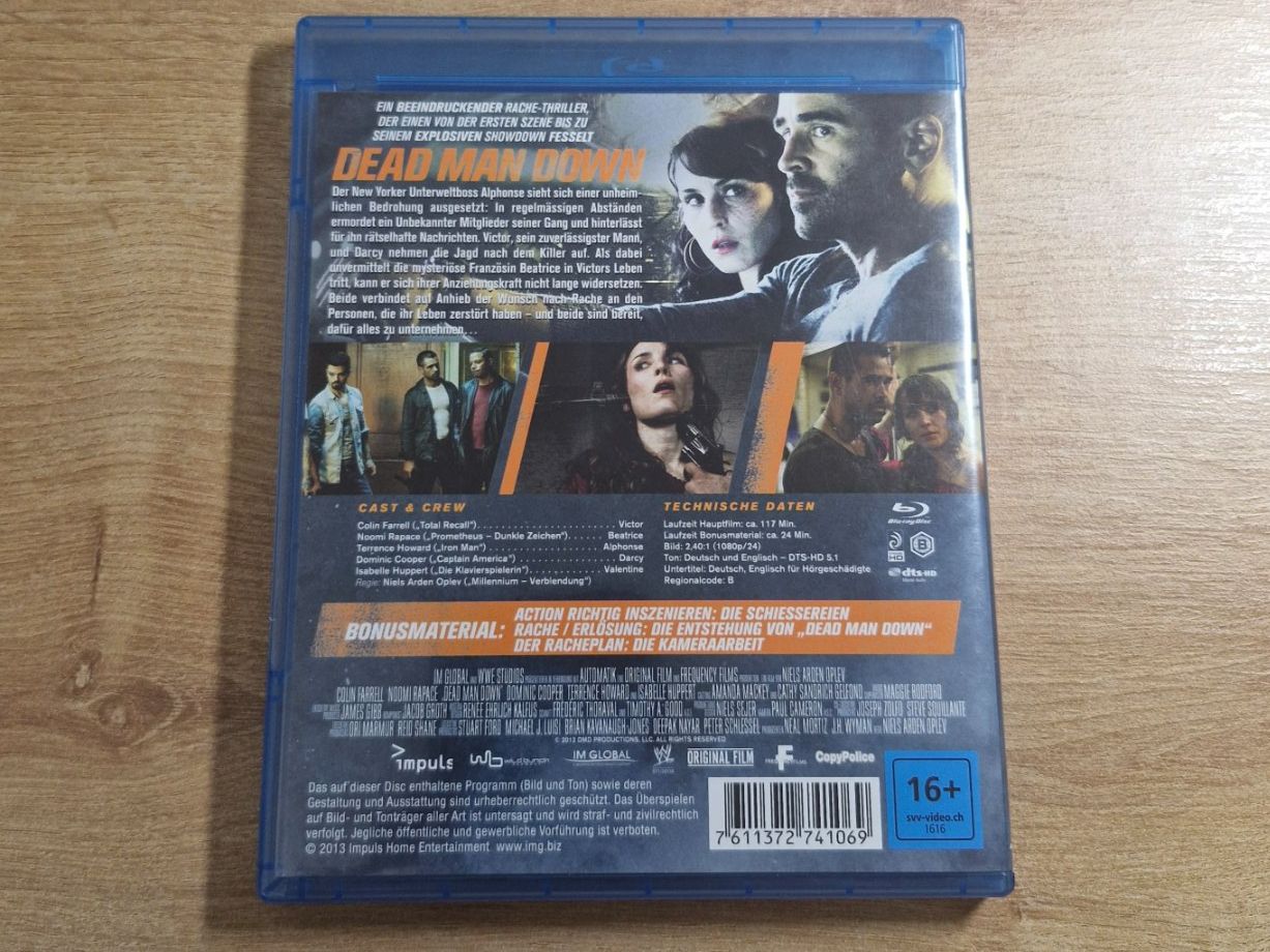Tutti i DVDs: Dead Man Down (2013) Bluray – Usato da Pfungen venduto da Whitie 1