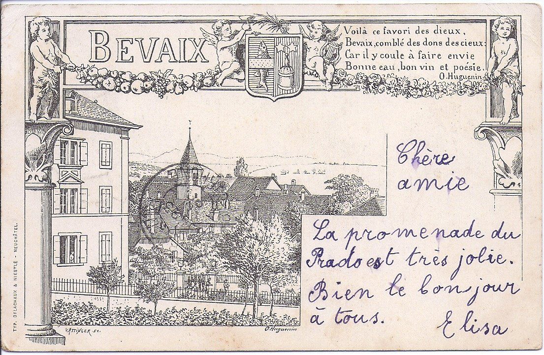 Cartoline postali: BEVAIX, carte Oscar Huguenin – Usato da Les Verrières venduto da Scampi0