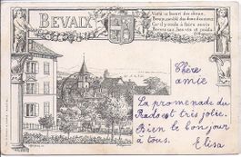 BEVAIX, carte Oscar Huguenin