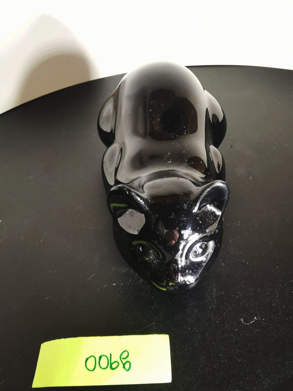 Statuette: Schwarze Katze 14 cm lang aus Porzellan oder Keramik – Usato da Dübendorf venduto da aschiduebendorf