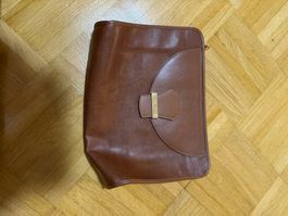 Nina Ricci Paris Pochette Vintage Marron Cuir Qualité ✨