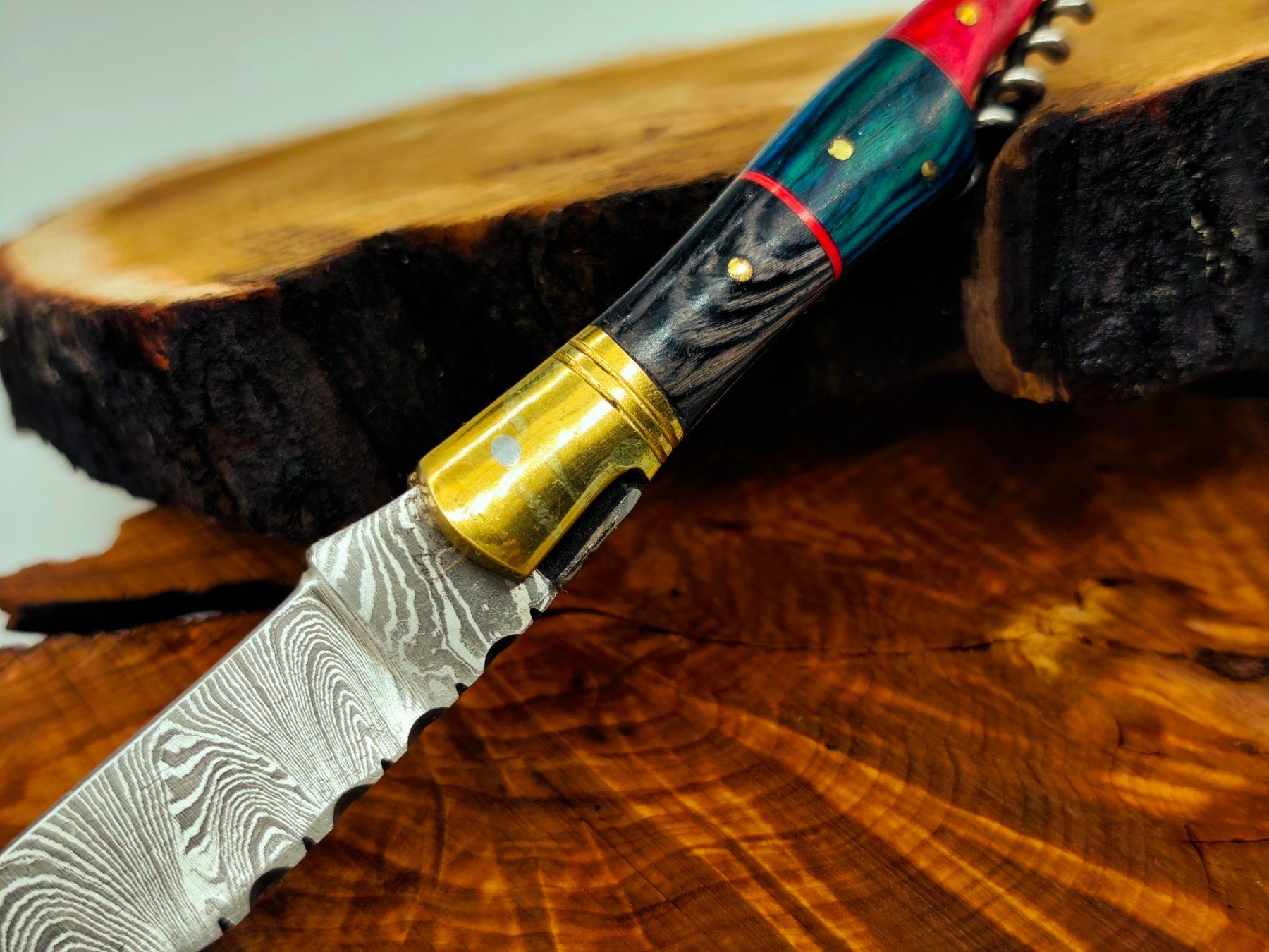 Accessori: Laguiole Damast Messer Klappmesser echtes Damastmesser – Nuovo e nell'imballaggio originale da Arlesheim venduto da Premius_1 4