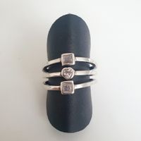 Schöner Silberring 925 mit Zirkonia, Grösse 16.8 mm💍