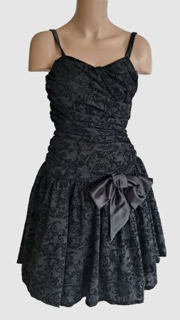 Vintage Cocktailkleid Abendkleid schwarz schimmernd