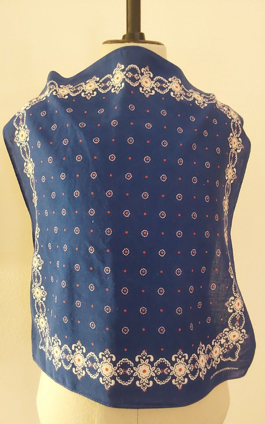 Foulard & Sciarpe: Baumwolltuch quadratisch blau – Usato da Köniz venduto da scopello12 1