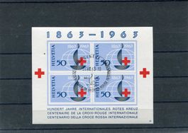 1963 Rotkreuz Block mit Congrès Stempel