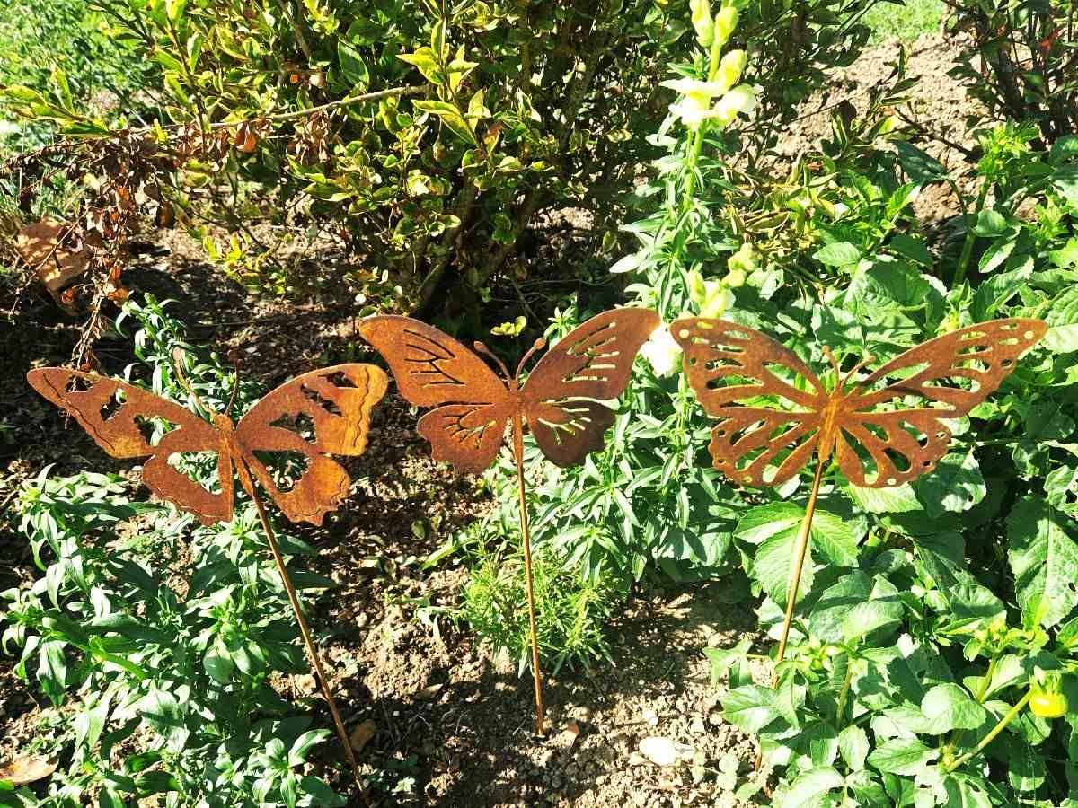 Alle Dekorationen: Metallstecker Schmetterlinge 60cm – Neu und originalverpackt aus Matzendorf von Gartendeko-Shop