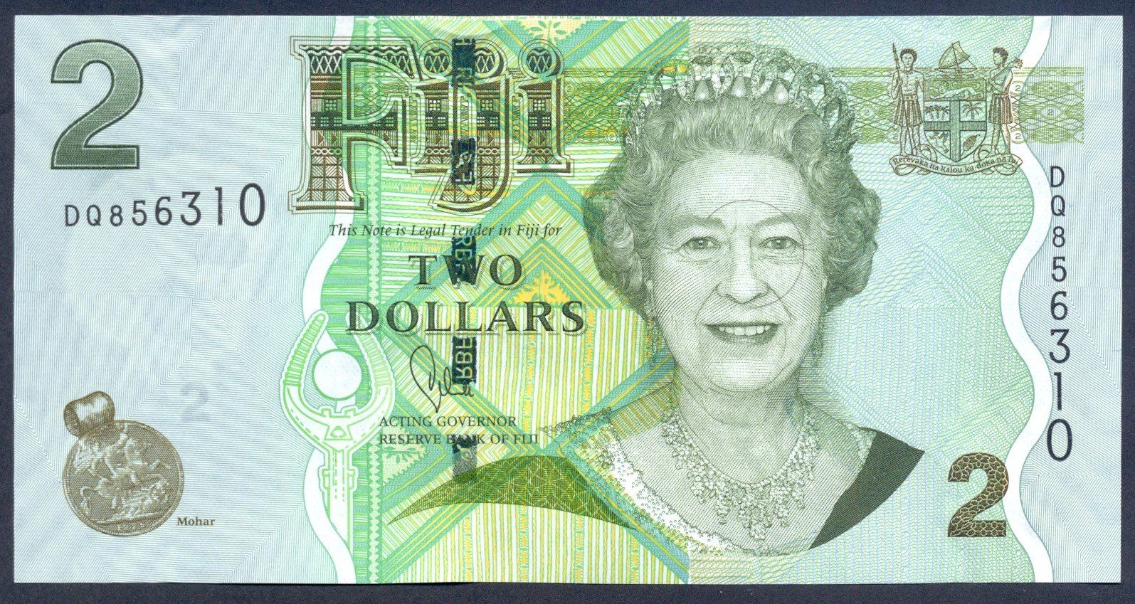 Banconote: Fiji 2 Dollar 2012 P-109b UNC – Nuovo (secondo la descrizione) da Schliern b. Köniz venduto da pizzitaxi