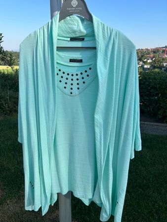 Kurzarm Shirt-Jacke mit Shirt-Top