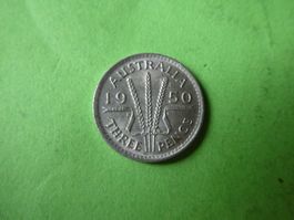 Australien 1950, 3 Pence   Silber   wie neu