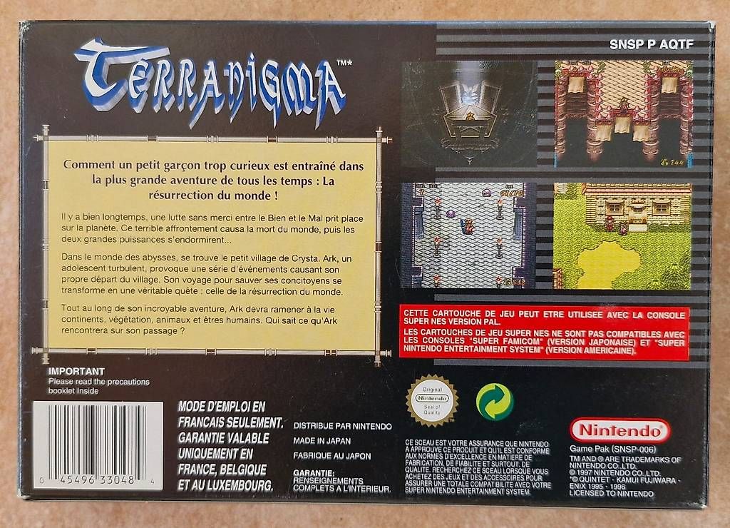 Nintendo Jeux: Terranigma - SNES PAL FR – D'occasion à Cortaillod par tul_66w9 1