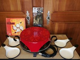 Raclette Ofen Stöckli 4 Pers.,+ neue Spachtel v. Kuhn Rikon