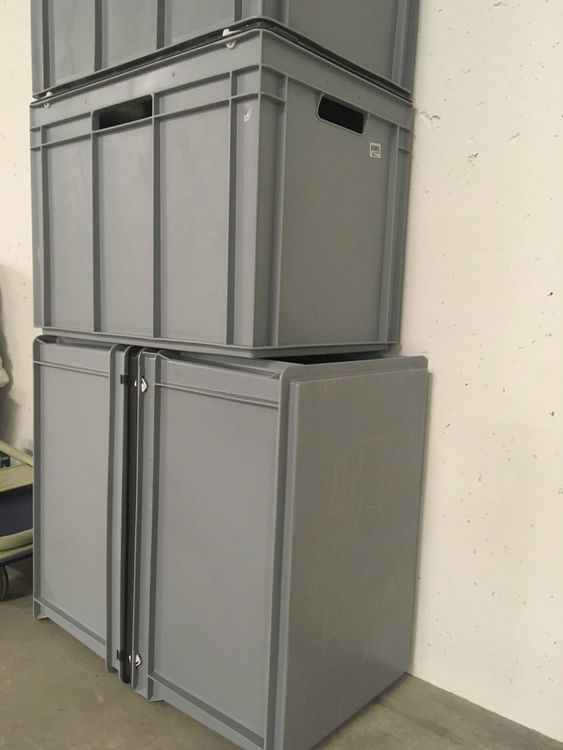 SOONHUA 5er Set Gefrierschrank Organizer - Stapelbare Metallkörbe Schwarz