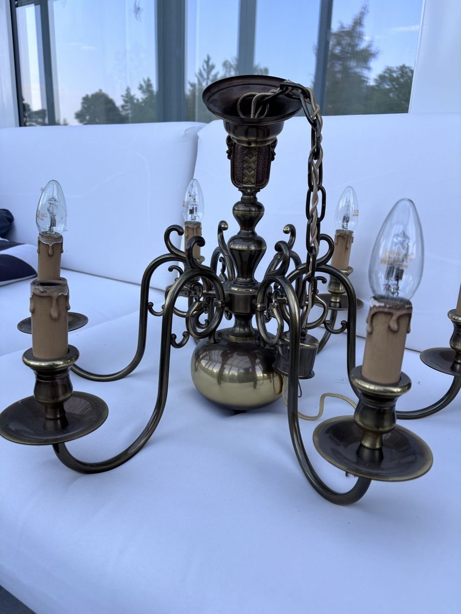 Kronleuchter & Deckenlampen: Deckenleuchte Messing 5-Armig Jugendstil guter Zustand – Gebraucht aus Zollikofen von Phe62 2
