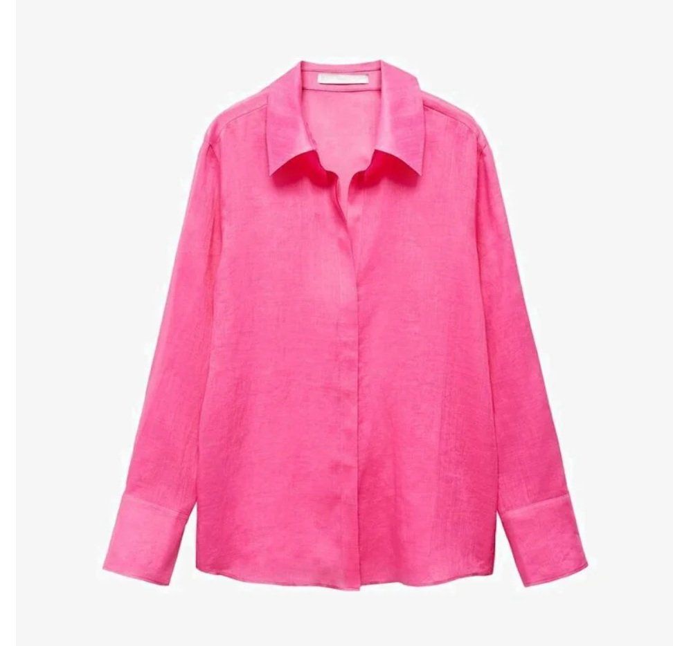 Mango Camicette: MANGO Hemd aus 100% Ramie Bluse Hemdbluse 59.90 – Nuovo e nell'imballaggio originale da Rotkreuz venduto da beltraum 6