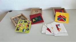Lernspiele Set aus Holz Kinder gebrauchter Zustand