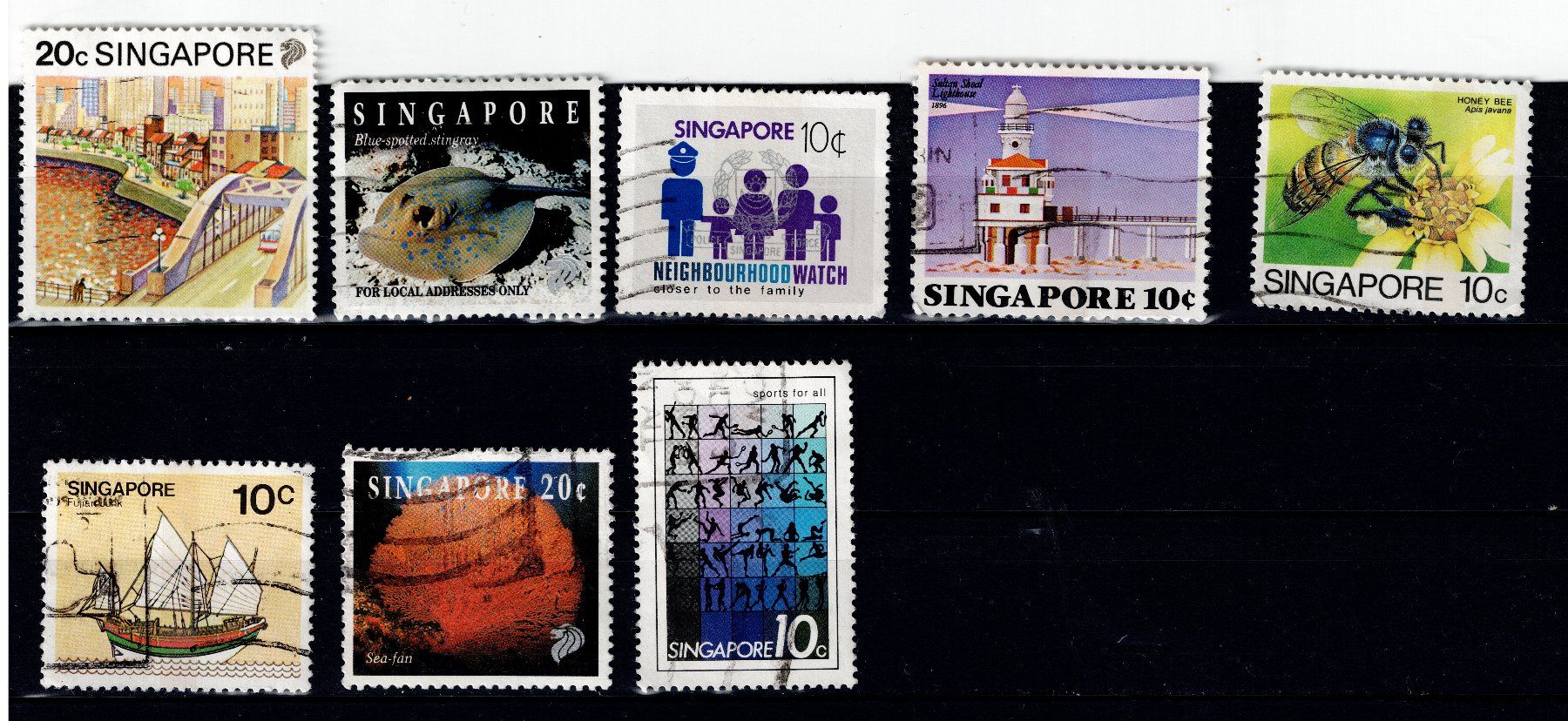 Tutti i francobolli: Briefmarken 8x Singapore – Usato da Tenniken venduto da mik_6mxg 4