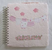 Handgeschöpftes Baby Ringbuch Fotoalbum "Mädchen"