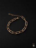 Gold-farbene Ankerkette Armband Sommer Schmuck Accessoire 