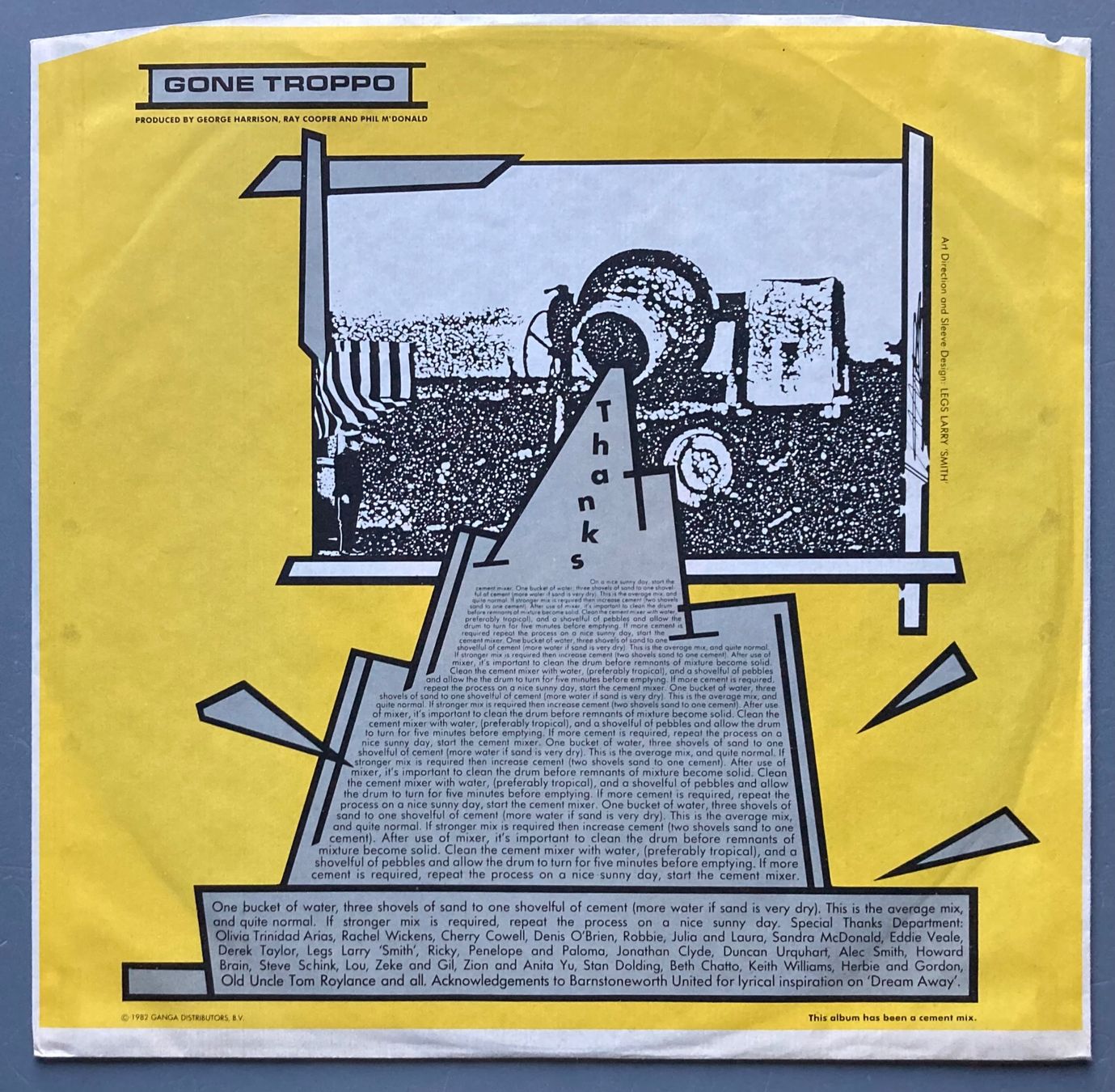 Dischi in vinile: GEORGE HARRISON - GONE TROPPO – Usato da Poliez-Pittet venduto da Newtown-Records 2