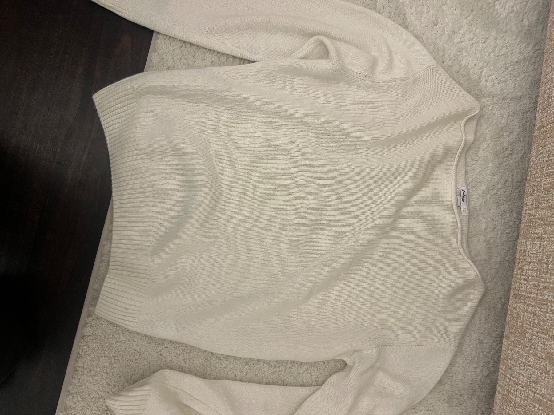 Maglioni & Felpe: Subdued Pullover, Off-Shoulder, Wollweiss, One Size – Usato da Zürich venduto da sala_3 1