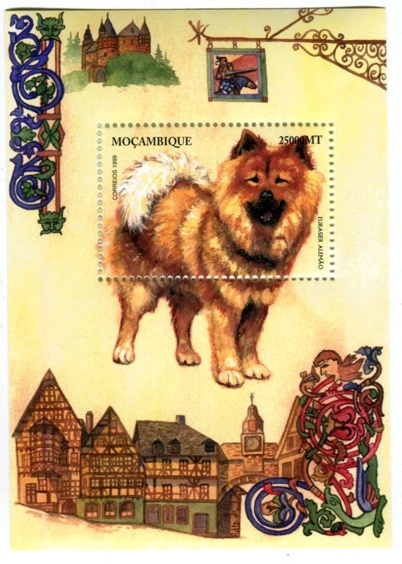 Tous les timbres: Block "Chow-Chow". Mosambik. – Neuf avec emballage d'origine à Basel par Butsch5