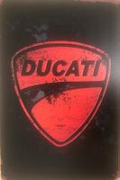 Ducati Blechschild Schwarz Rot Monster Diavel Panigale V2 V4