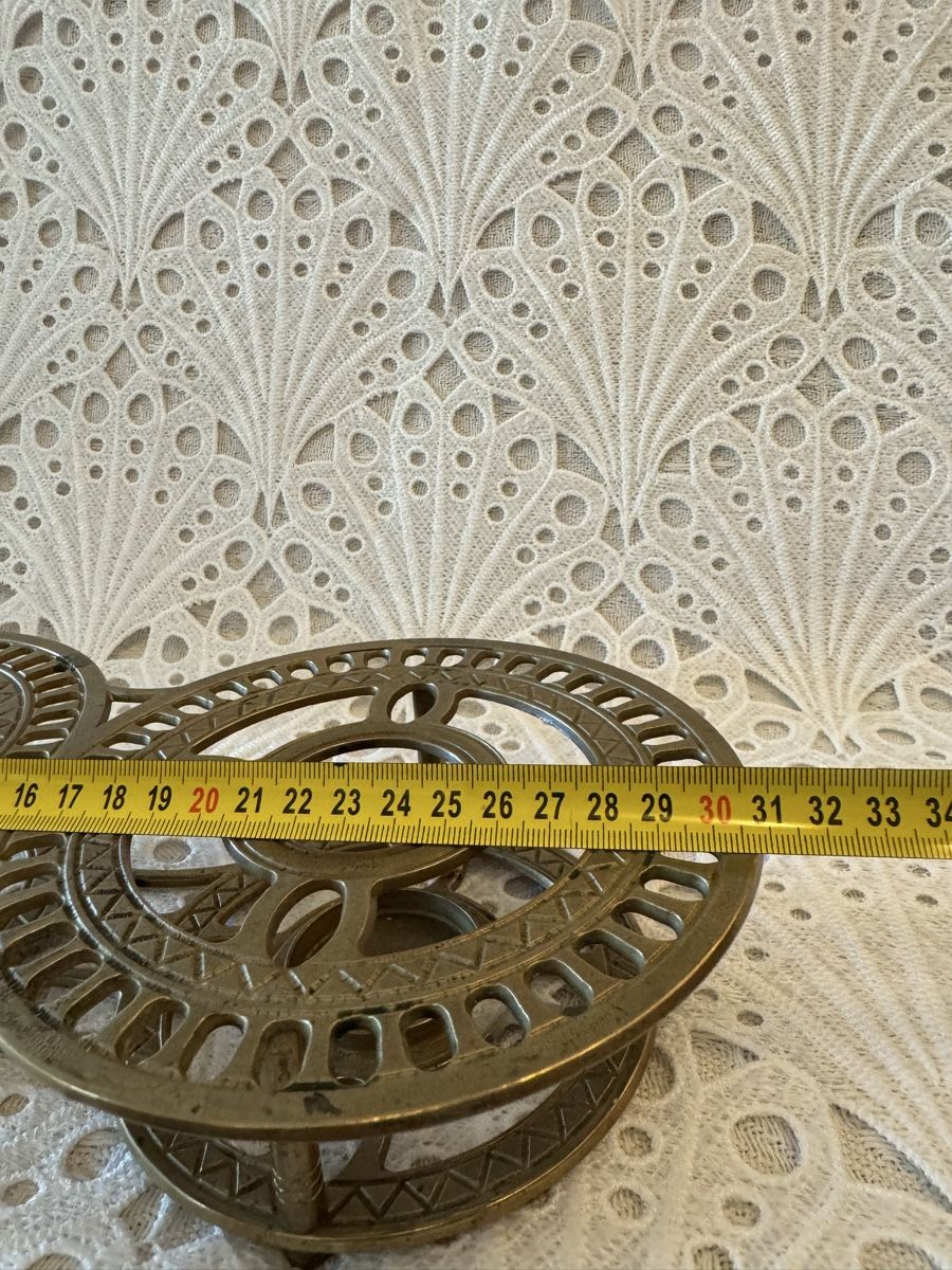 Sottobicchieri: Vintage Messing Doppelt Stövchen Topfuntersetzer 31cm – Usato da Frenkendorf venduto da Only1 6