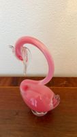 Murano Glas Flamingo 19cm - Vintage Figur Rosa Weiss