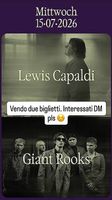 Vendo due biglietti per Lewis Capaldi