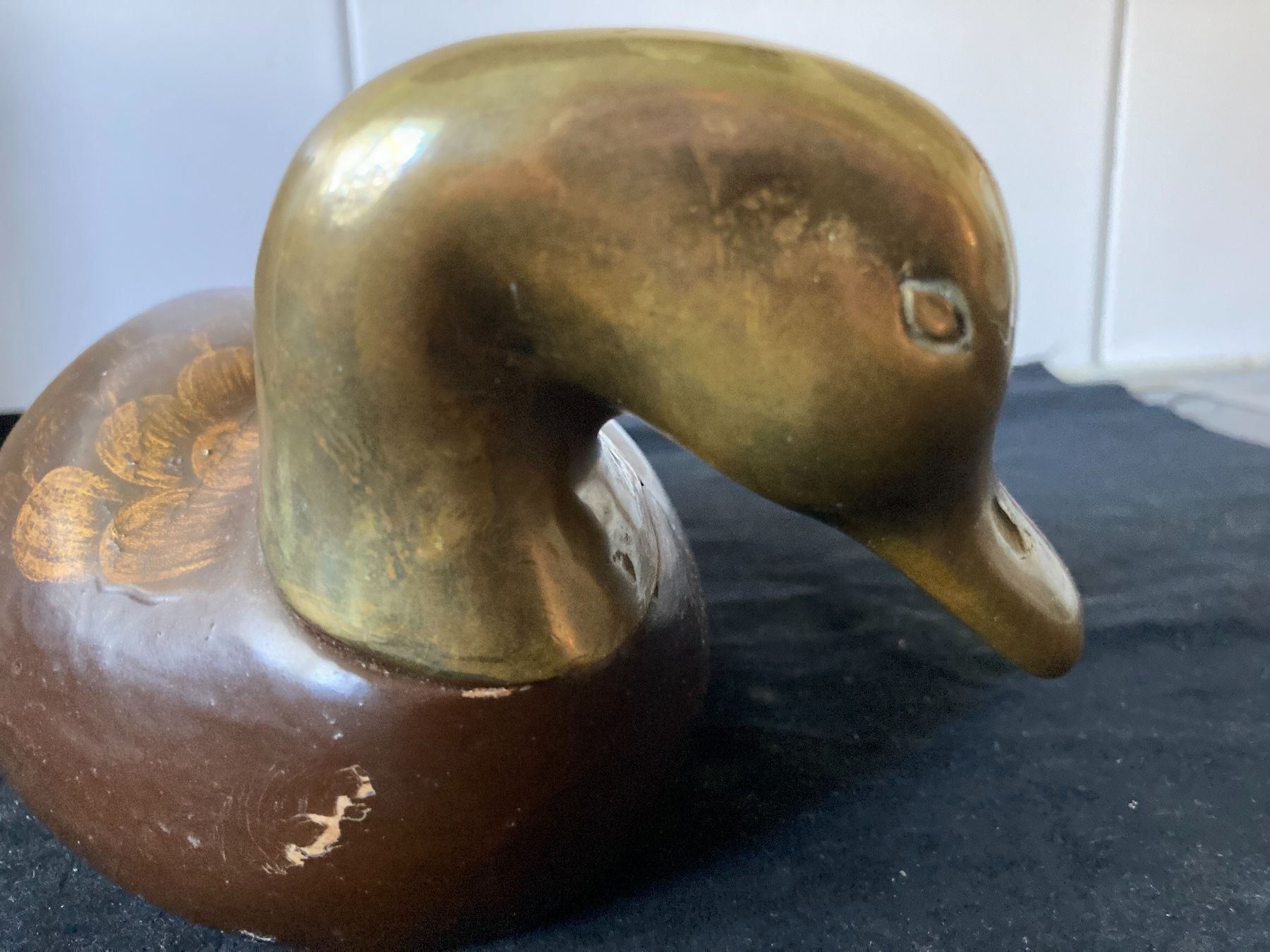 Figuren: Holz - Ente mit Messing-Kopf – Gebraucht aus Zürich von Chaeffeler 5