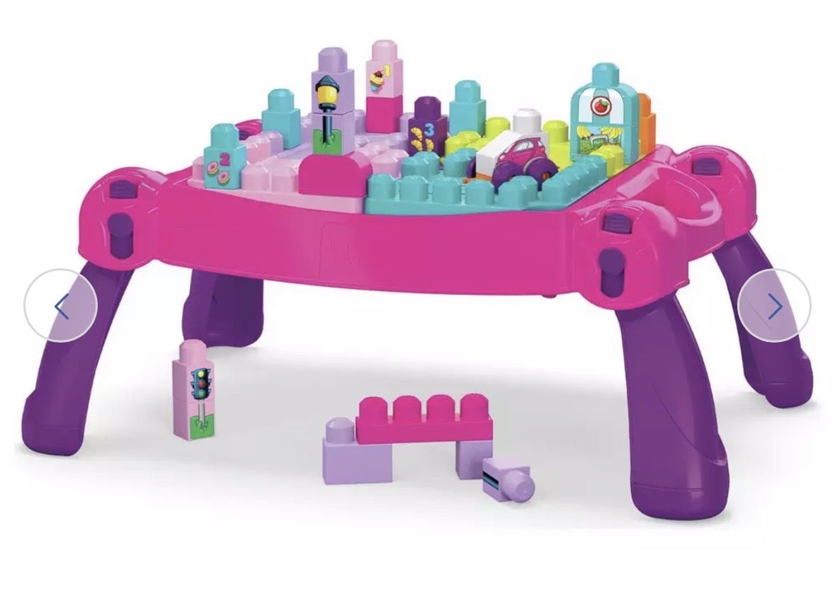 Spielzeuge: Mega Bloks Build n Learn Table – Pink – Gebraucht aus Wohlen AG von bongo8nunu